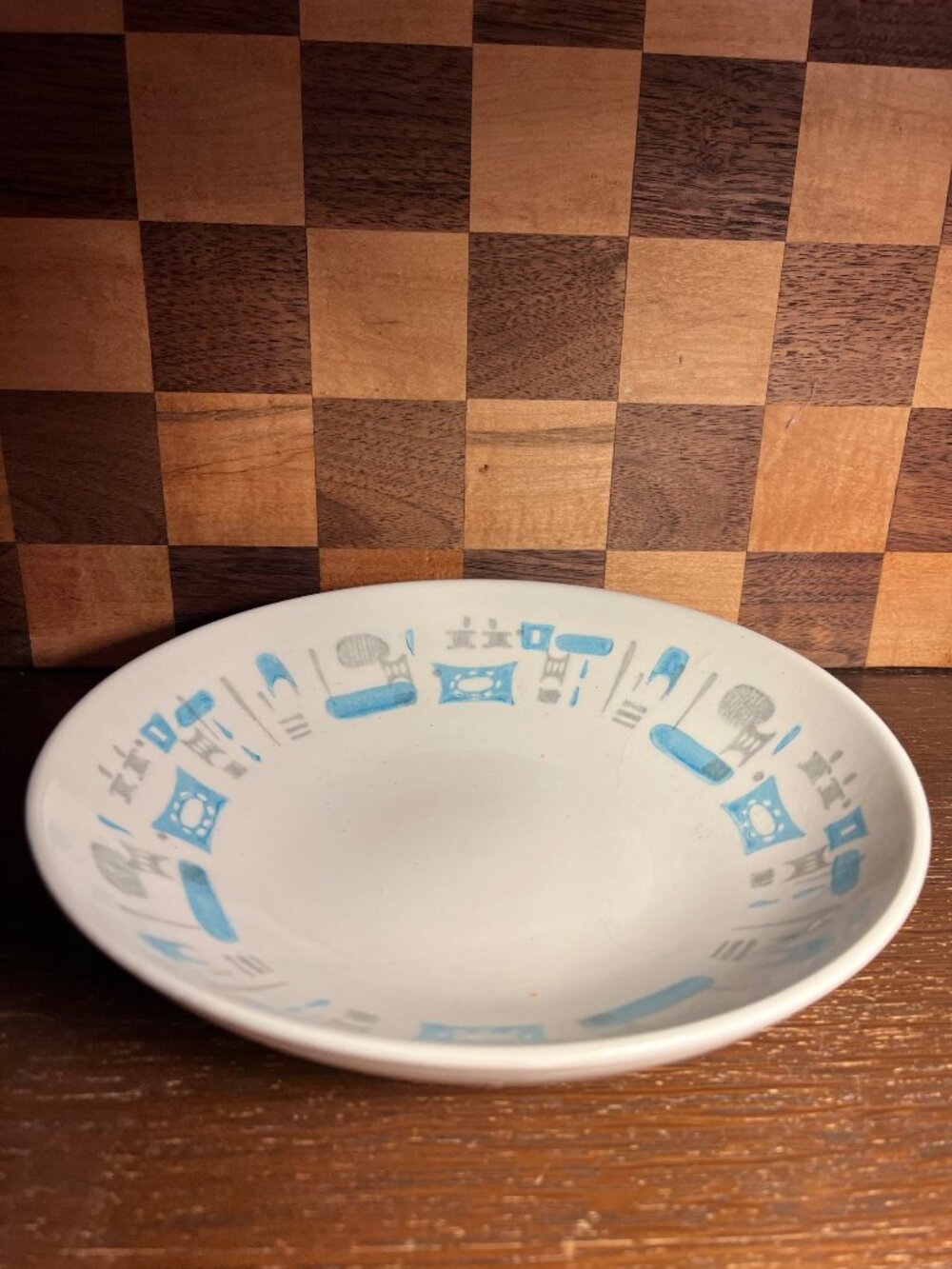 Blue Heaven Real China Atomic Pattern Serving Bowl A1119
